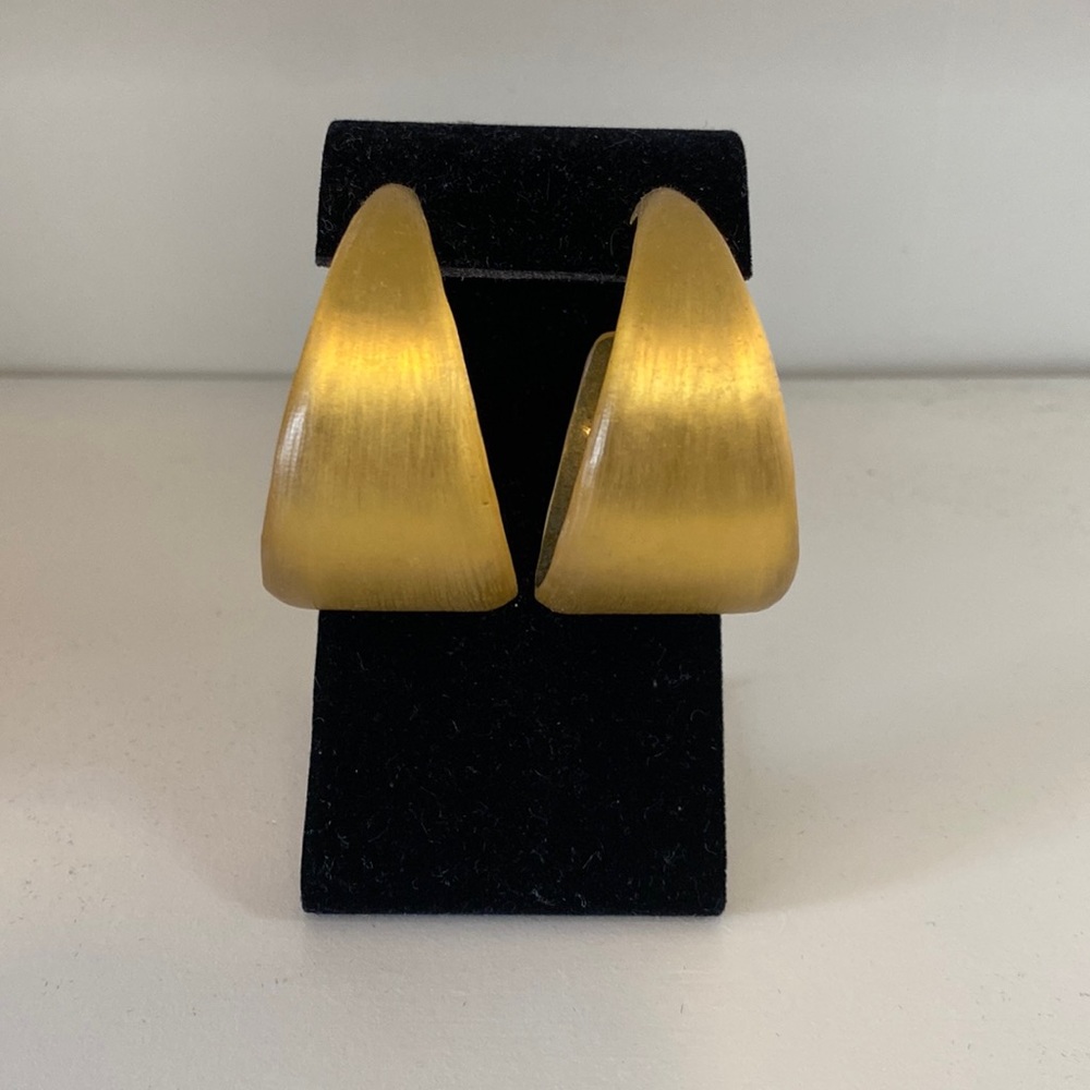 Beautiful Alexis Bittar Gold Resin Hoop earrings